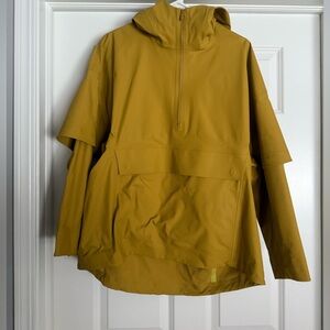Mustard Yellow Hooded Rain Jacket Lululemon